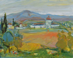 Merrill Peck 1978 Original Painting Spanish Countryside Canadian Listed Artist - Bild 1 von 14