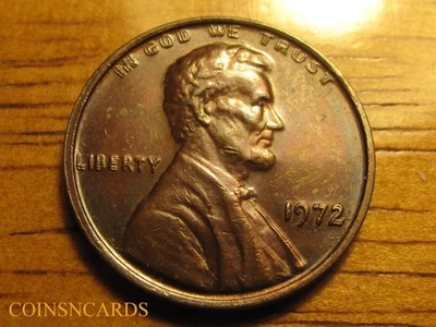 1972/72 Lincoln Cent Doubled Die Obverse DDO #1 Error About Uncirculated Scarce! - Image 1 of 4