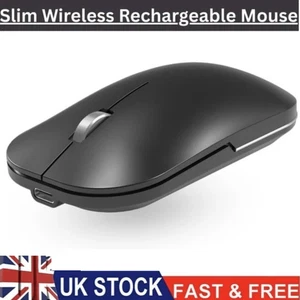 BLACK WIRELESS CORDLESS 2.4ghZ MOUSE USB DONGLE OPTICAL SCROLL FOR PC LAPTOP MAC - Picture 1 of 8
