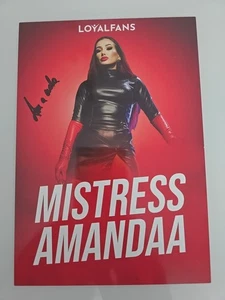 MISTRESS AMANDA XL A5 Autogrammkarte Autograph Signiert Signed Orginal Erotik - Bild 1 von 1