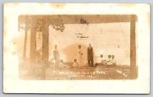 Westlich von Island Park Hamilton Indiana IN 1913 Echtfoto RPPC - Bild 1 von 2