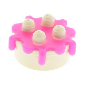 1x Lego Duplo Cake White Transparent Dark Pink Cake 10832 4261501 31287c03