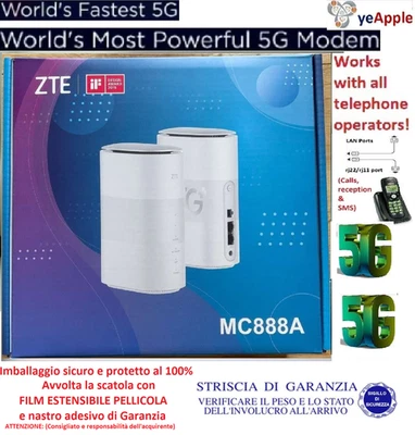 ZTE MC888A, X65 Hyper Box - 5G+ / LTE 4G Router Cat. 20 fino a 3.6 GB/s WiFi 6 - Image 1 of 4