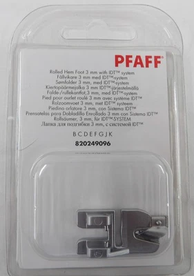 Pé de bainha laminada Pfaff 3 mm com IDT #820249096 - Imagem 1 de 2
