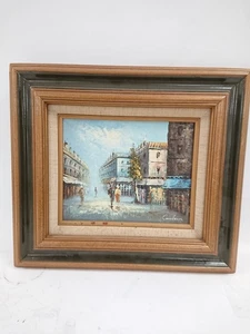 Vintage Original Framed Paris Street Scene Oil Painting Signed Caroline Burnett - Picture 1 of 8