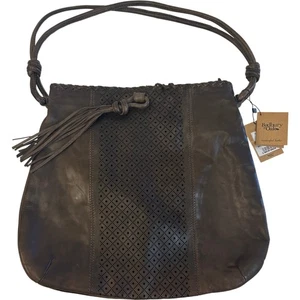 Badbury & Oak Balmoral Brown Leather Shoulder Bag with Tassel Accent - Picture 1 of 12