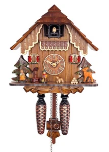 HerrZeit di Adolf Herr Orologio a cucù al quarzo - La casa in nero... AH 19 MQ NUOVO - Foto 1 di 5