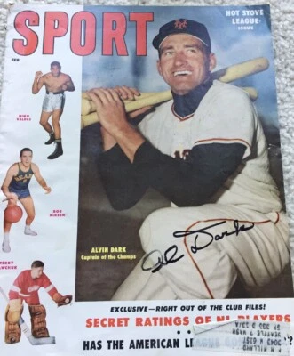 1955 SPORT MAGAZINE - AL DARK NY GIANTS -  Signed - Image 1 of 4