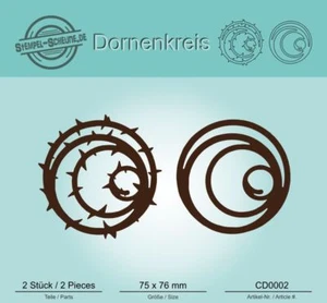 Stempel-Scheune Stanzschablone - Dornen Kreis Stanzer Basteln Dornenkreis - Bild 1 von 4