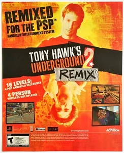 Print Ad 2005 Tony Hawk's Underground 2 Remix PSP Bam Original Promo Poster Art - Picture 1 of 3