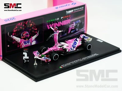 Racing Point F1 RP20 Sergio Perez Sakhir 2020 1st Career Win 1:43 Spark Figure - Image 1 of 4