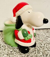 Hallmark Peanuts Snoopy Santa Claus Ceramic Candy Dish Figurine Christmas