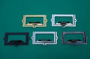 5 FINITIONS CLASSEUR PORTE CARTE AVEC TIRETTE, PORTE ÉTIQUETTE, PORTE CARTE - Photo 1/20