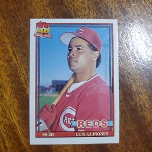 Tarjeta de béisbol 1991 Topps #581 Luis Quinones Cincinnati Reds MLB casi nueva - Imagen 1 de 2