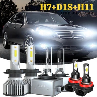 Faro delantero LED/HID Hi Lo + faros antiniebla para Hyundai Equus 2011 2012 2013 Foto 1 de 4