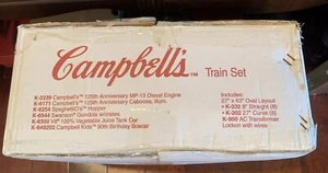 Campbell's Soup Train Set 125th Anniversary With Diesel Engine 5 Cars And Tracks - Picture 1 of 24