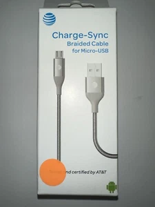 AT&T Micro USB Braided Charge & Sync Cable - Picture 1 of 1