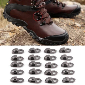 20X Boot Hooks Lace Fittings With Rivets Camp Hiking Climb Repair Buckles - Picture 1 of 5