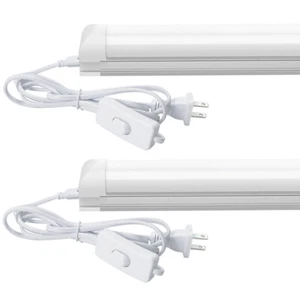 2FT LED Shop Lights T8 20W 5000K Garage Ceiling Fixture LED Cabinet Light Closet - Picture 1 of 12