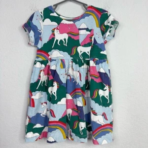 Mini Boden Dress Kids 4-5Y Colorful Short Sleeve Unicorn Rainbow Fairy Enchanted - Picture 1 of 8