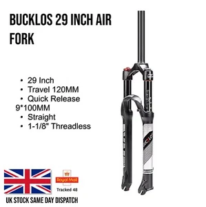 BUCKLOS MTB Air Suspension Bike Fork QR 26/27.5/29 Bicycle Front Fork Rebound - Picture 1 of 4