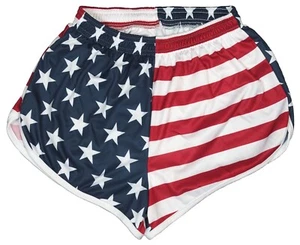 US Flag Soffe Ranger Panties Silkies Running Track Shorts - Men's Small - Picture 1 of 5