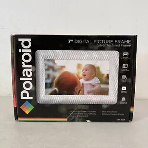 PARTS ONLY* Polaroid 7" Digital Picture Silver Textured Hi-Resolution LED Screen - Picture 1 of 18