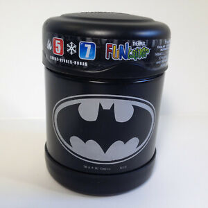 CD Comic Batman Thermos Funtainer Stainless Steel Food Container 10 oz Black