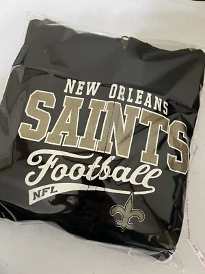 NFL Team Apparel Girls Hoodie New Orleans Saints Jacket  Black Sz XL 14/16 - Image 1 of 4