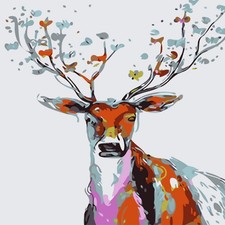 DIY Multi Colors Paint Pictures On Linen By Number Digital Oil Painting 40*50cm