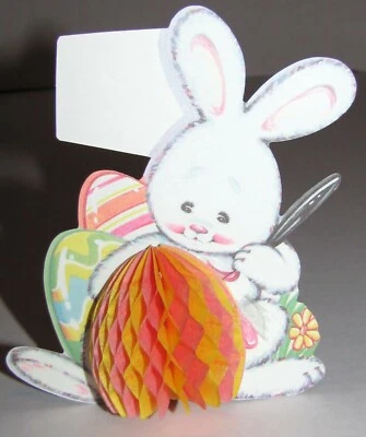 Painting Easter Bunny Mini Centerpiece #44306bp, 1/pk, Easter 1993, Beistle - Image 1 of 4