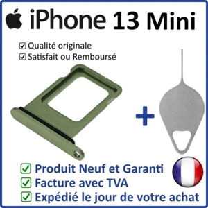 TIROIR CARTE SIM DE L'IPHONE 13  MINI VERT AVEC JOINT ÉTANCHE + OUTIL - Photo 1 sur 3