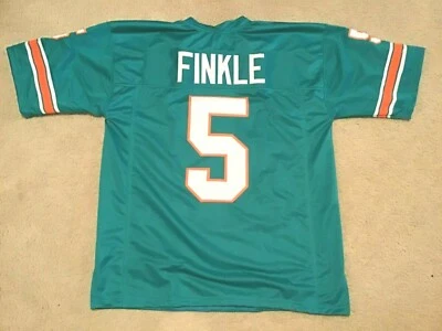 UNSIGNED CUSTOM Sewn Stitched Ray Finkle Ace Ventura Teal Jersey - M, L, XL, 2XL