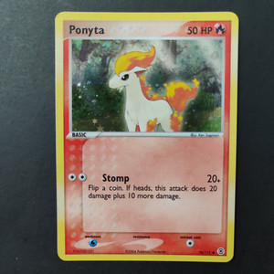 Ponyta Holo 76/112 EX Fire Red Leaf Green Pokémon Card 2004 Near Mint