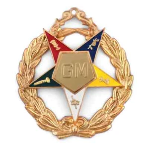 Joya de Gran Matrona Masónica - Collar de Oficial OES Chapado en Oro Regalia Masónica - Imagen 1 de 1