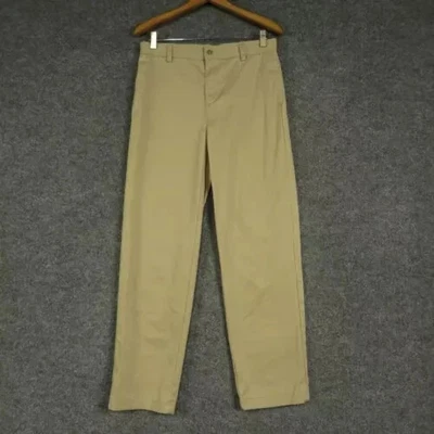 Pantalones chinos Lands End para niñas talla 18 tostados tiro medio piernas rectas bolsillos Foto 1 de 4