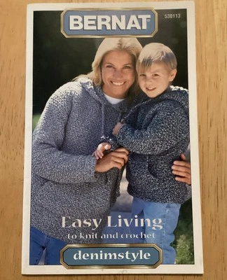 Bernat Easy Living Sweaters to Knit and Crochet - Denim style - Image 1 of 4