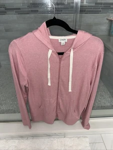 J Crew rosa leichte Kapuzenjacke mit Reißverschluss Damengröße Medium - Bild 1 von 8