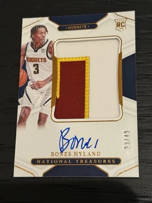 2021-22 National Treasures Bones Hyland RC Rookie Patch Auto True RPA /49 - Image 1 of 3