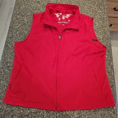 Scottevest TEC SEV Womens Travel Vest Sz XL Pockets RED Full Zip Outdoors EUC - Image 1 of 4