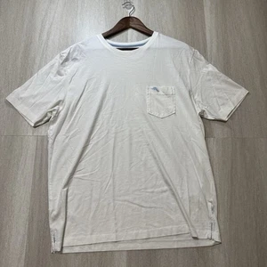 Tommy Bahama Herren Tasche T-Shirt weiß mit blauer Stickerei Größe Large UPF 30 - Bild 1 von 4