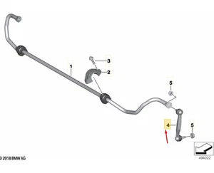 Mini Cooper J01 Heck linker Stabilisator Link 33505A728B2 NEUE EURLECHUNG - Picture 1 of 2