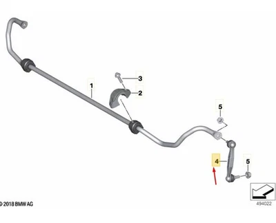 Mini Cooper J01 Heck linker Stabilisator Link 33505A728B2 NEUE EURLECHUNG - Image 1 of 2