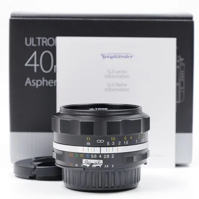 Voigtlander Ultron 40mm f/2 SL II-S Black for Nikon F mount [Unused] #5262J - Image 1 of 4