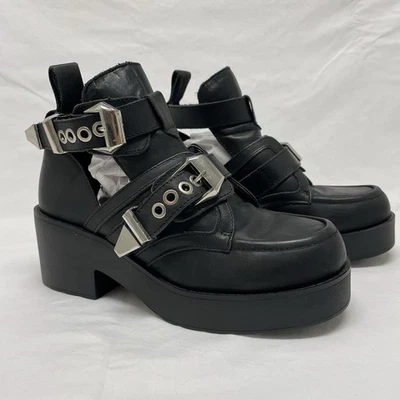 Botines Windsor Smith gruesos de cuero negro para mujer talla 5  Foto 1 de 4