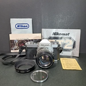 🐾【N MINT】vintage Nikkormat FT2 SLR film Camera + 【Exc-】50mm 1.4 Lens from Japan - Picture 1 of 24