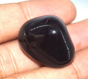 Certified 56.10 Ct Natural Madagascar Black Crystal Tumbled Polished Gemstone - Bild 1 von 4