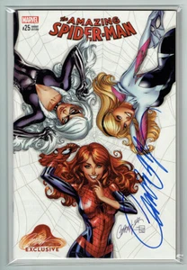 AMAZING SPIDER-MAN #25 J SCOTT CAMPBELL A EXCLUSIVE SIGNED W COA NM MARVEL - Picture 1 of 2