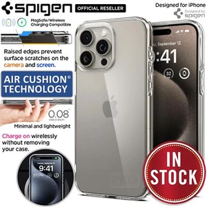 For iPhone 15/ Pro/ Max/ Plus Case SPIGEN Ultra Hybrid Clear Bumper Hard Cover - Picture 1 of 165