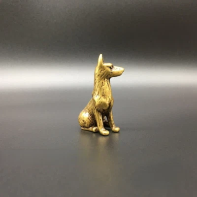 Mini estatuilla adorno de latón para perro estatuas en miniatura escultura para decoración del hogar artes Foto 1 de 4